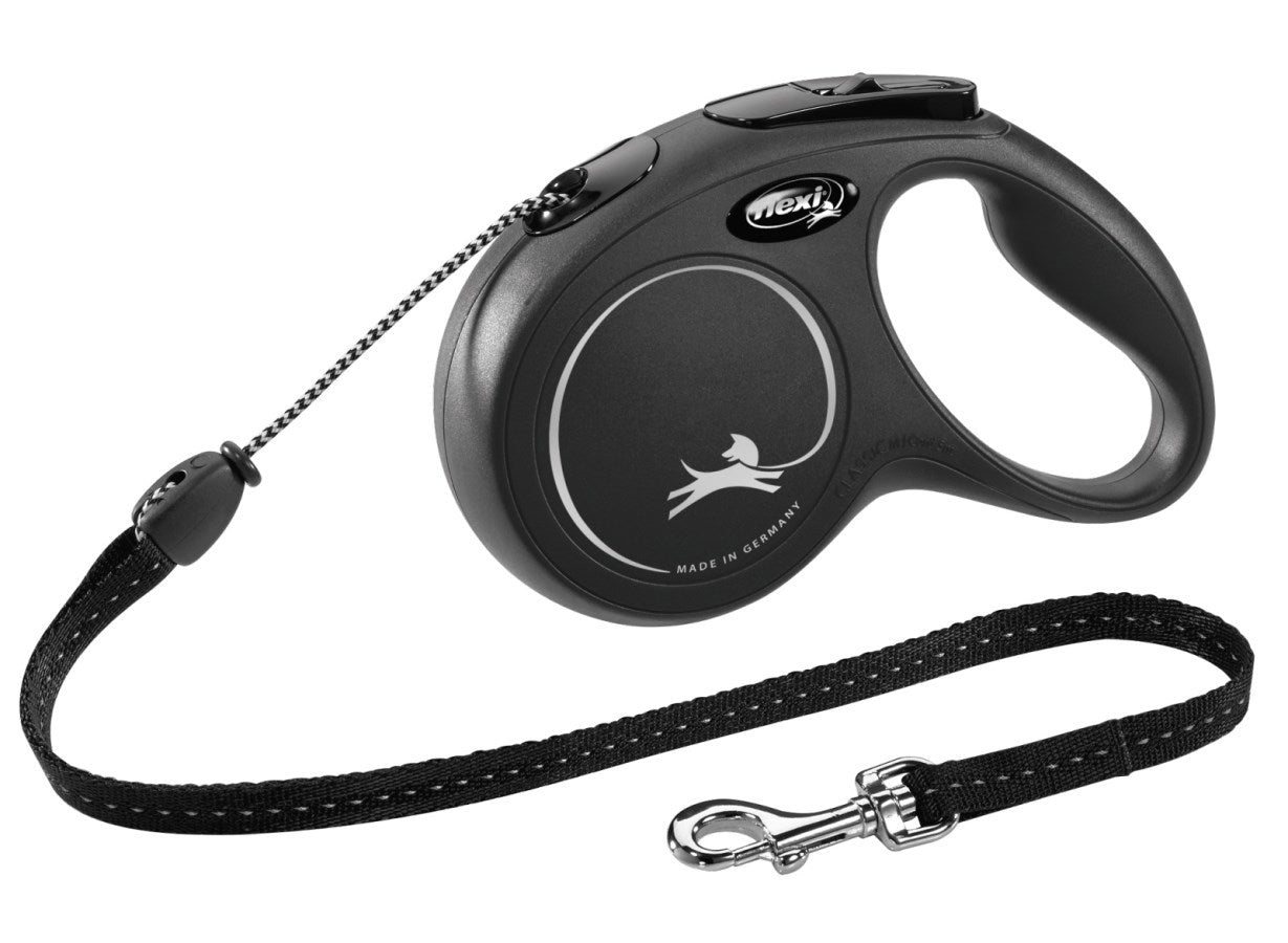 Flexi retractable leash Classic tape black Flexi