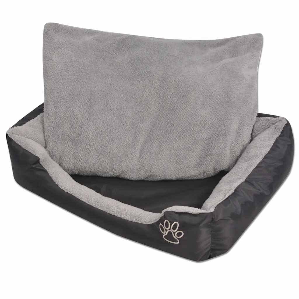 Vidaxl dog bed with padded cushion size L black