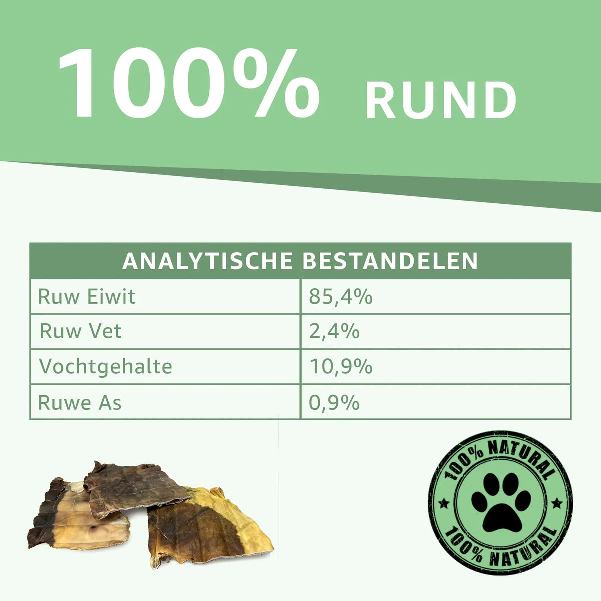 Runderkophuid Platen Taai Graanvrij Kauwsnacks Voor Hond Met Collageen Voor Gewrichten En Huid
