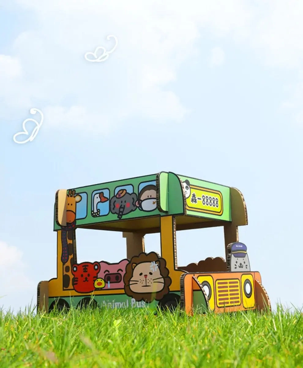 Animal Bus Green Cat Scratching Board Tiny Pet