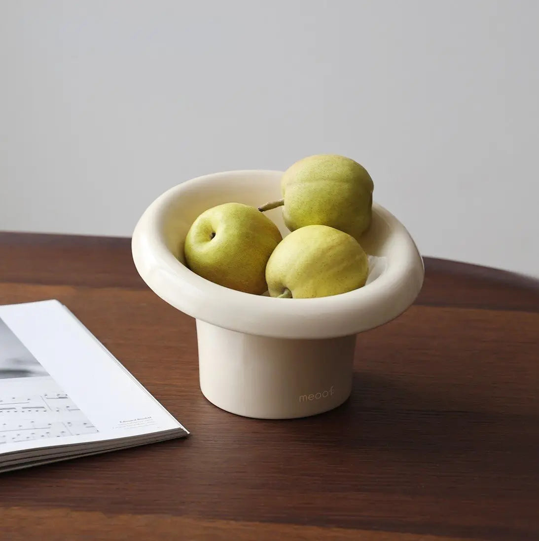 Fafa Elevated Ceramic Pet Bowl Meoof