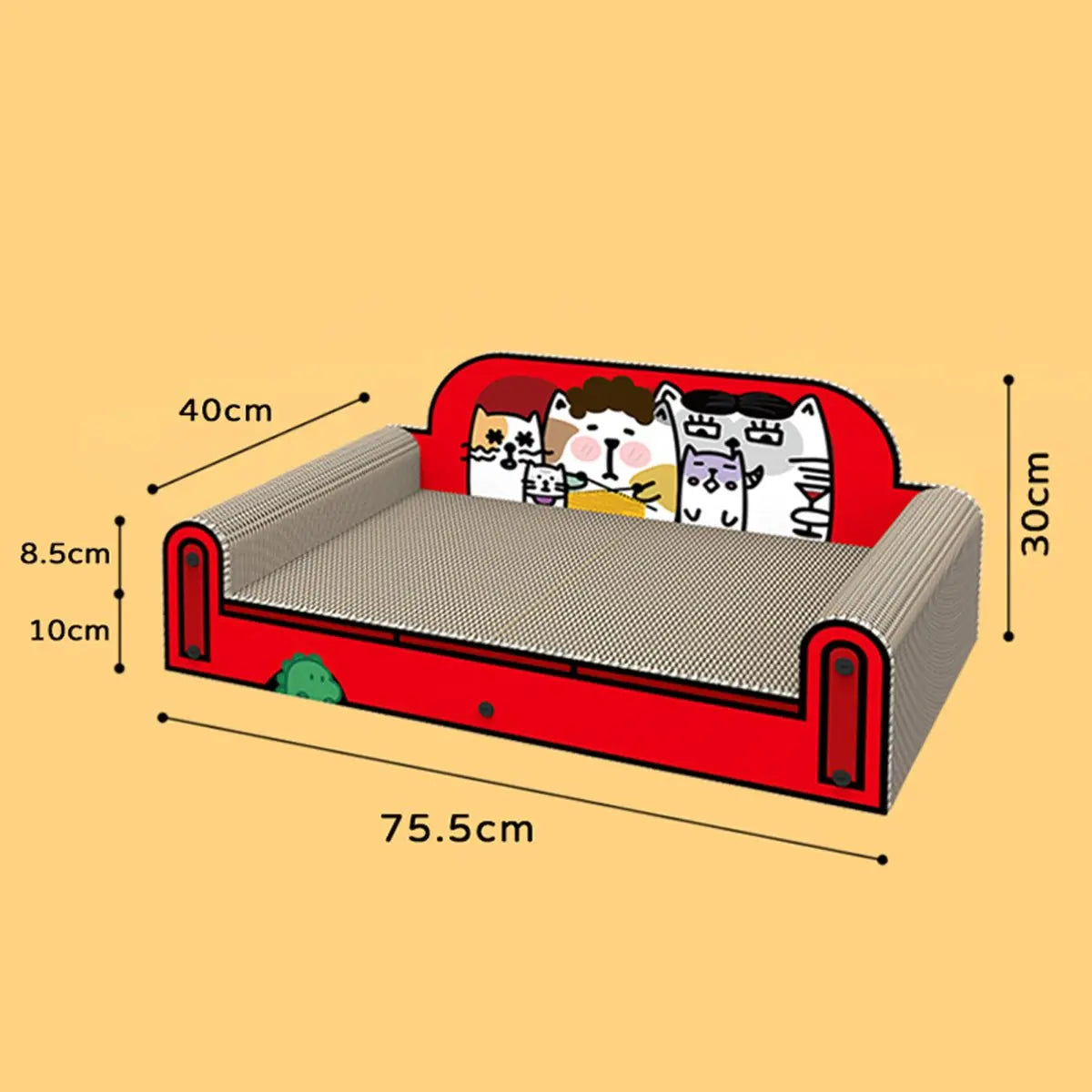 One Family Red Large Sofa Cat Scratching Board Tiny Pet