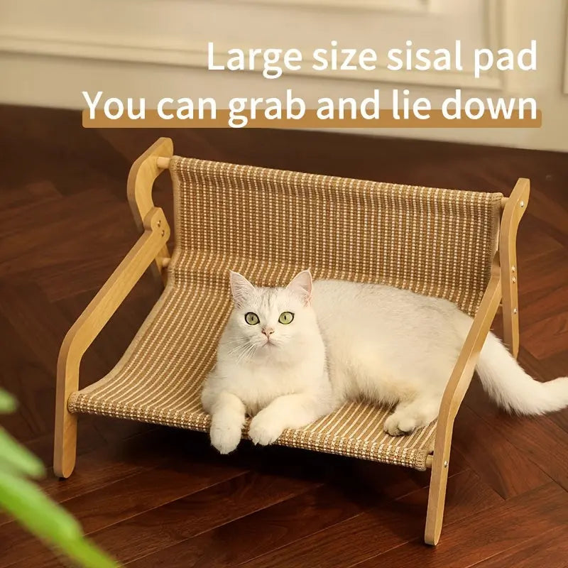 Cat Scratcher Hammock Linen Lounge Chair LPT