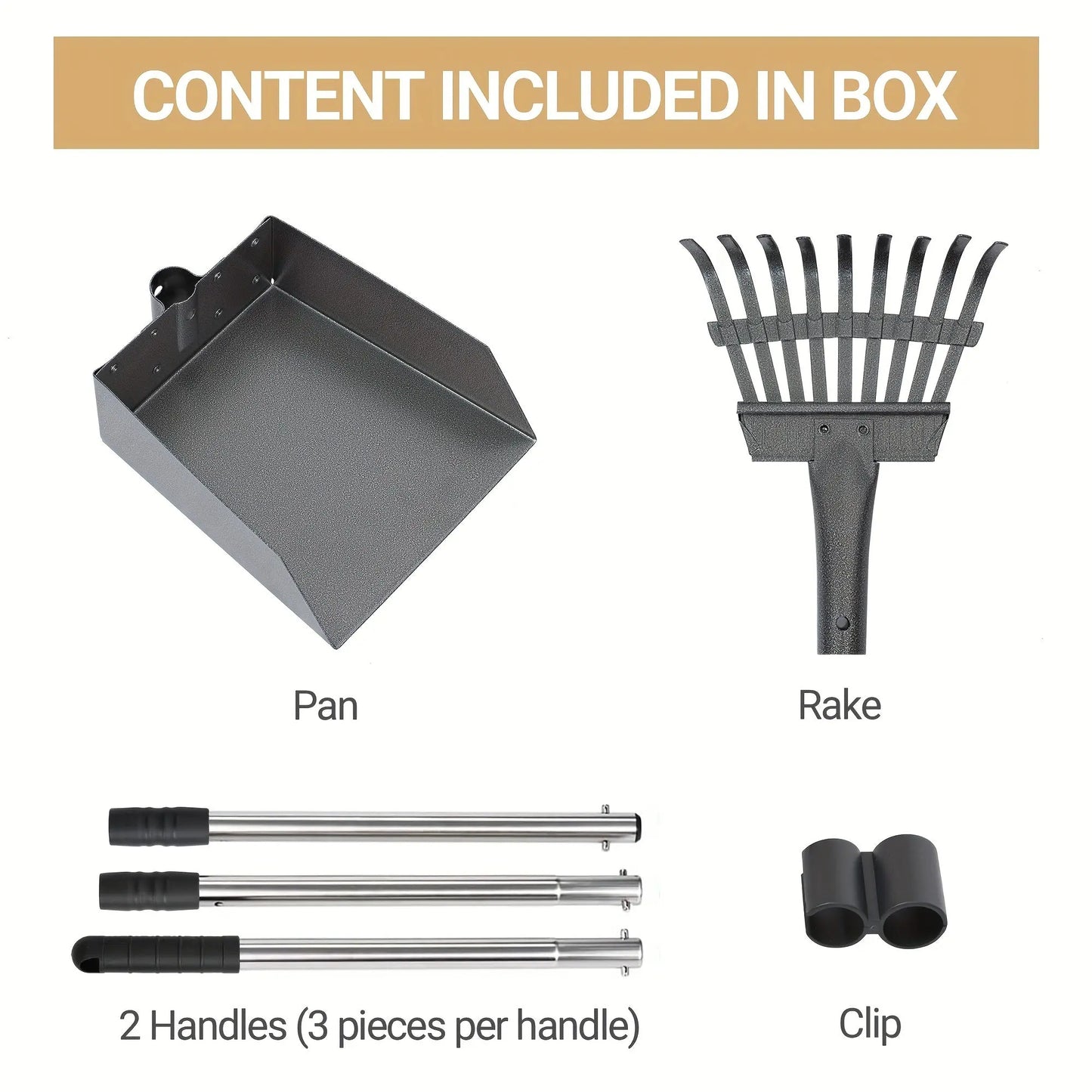 Dog Pooper Stainless Steel Scooper Set TM
