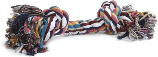 Beeztees Flostouw Hondenspeelgoed Met Twee Knoopjes Gekleurd Voor Actieve Honden