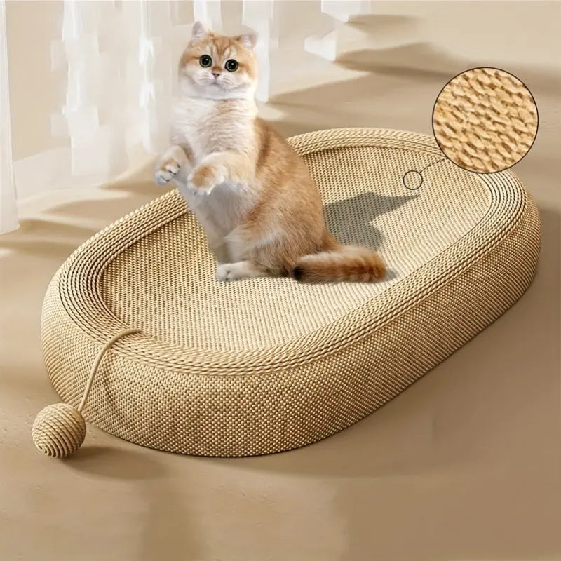 Ivory Cat Scratching Board and Bed Combo TM