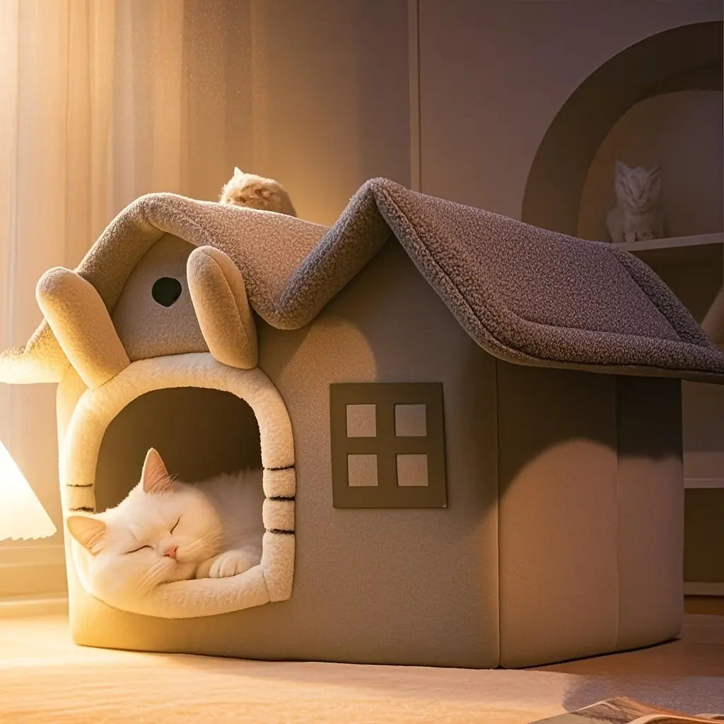 Classic Soft Cat House Bed for Small Pets TM