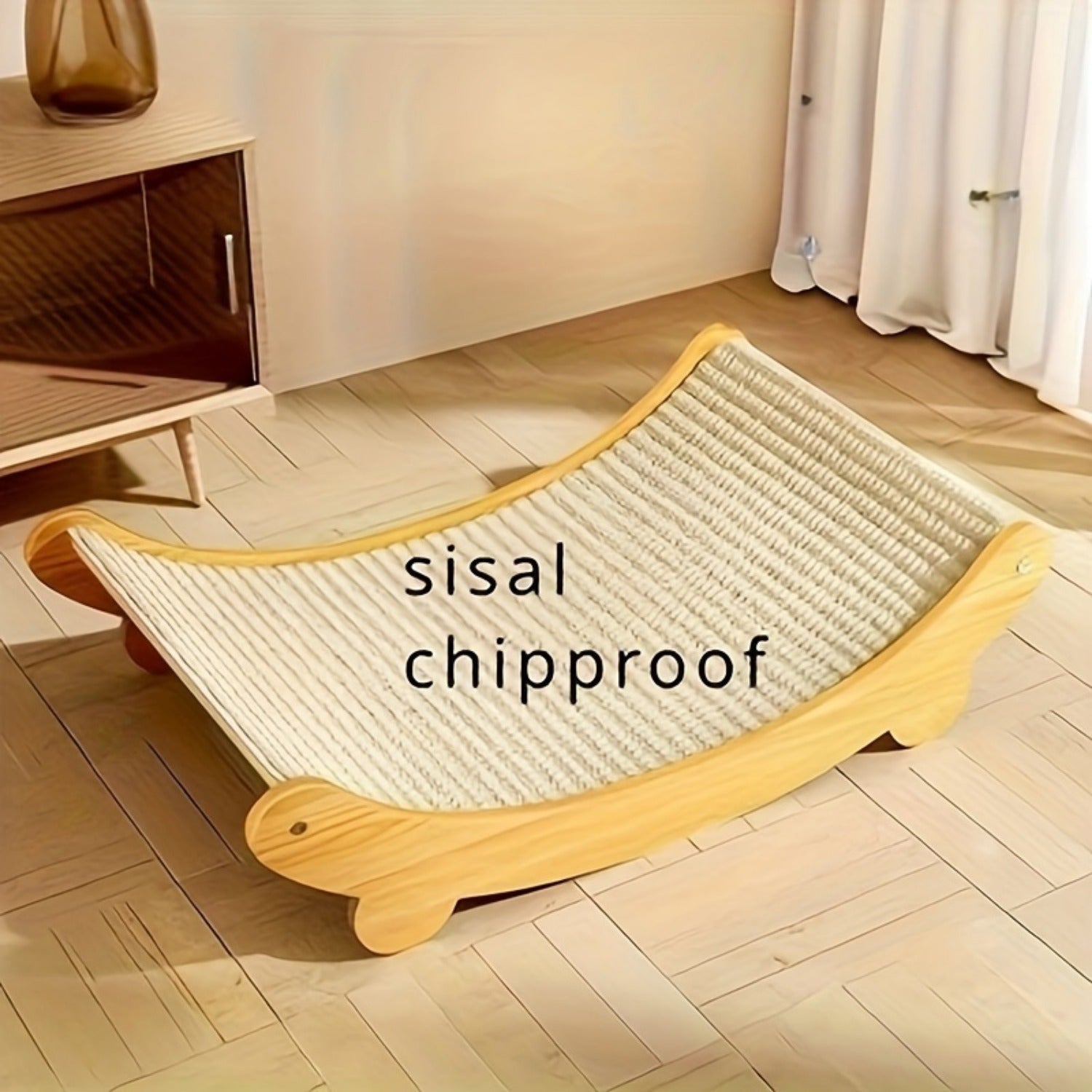 Space-Saving Wooden Cat Scratcher Tower For Cats LPT