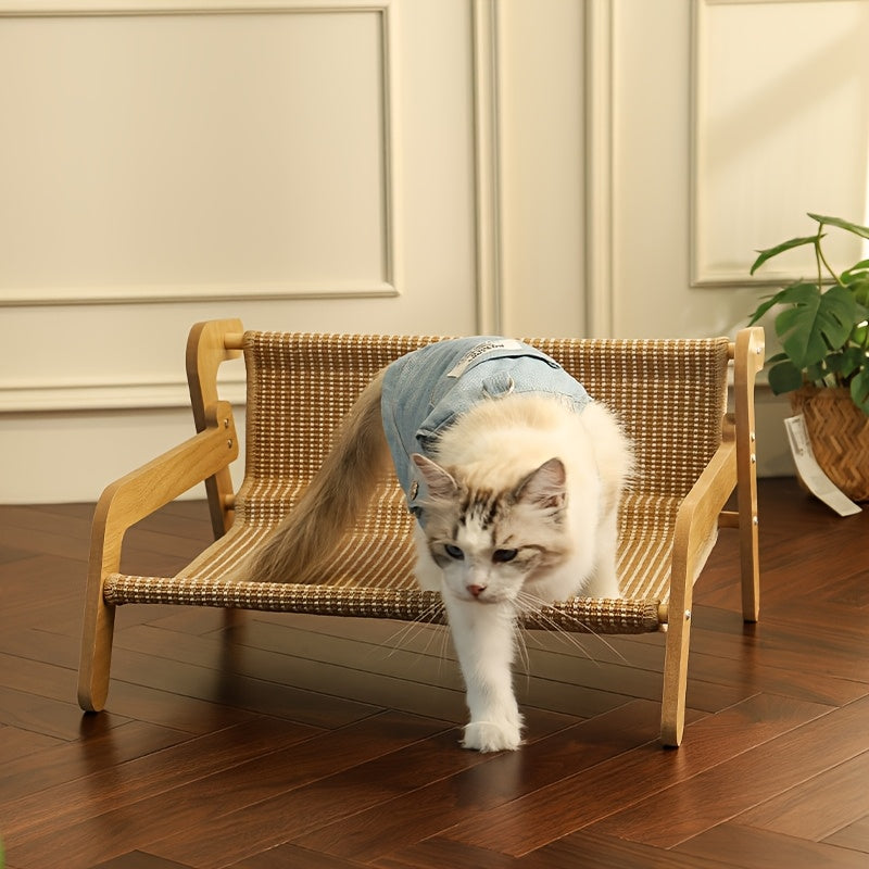 Cat Scratcher Hammock Linen Lounge Chair TM