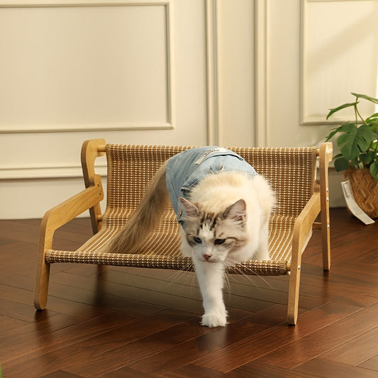 Cat Scratcher Hammock Linen Lounge Chair TM