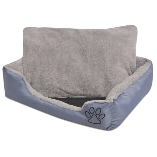 Vidaxl Hondenbed Met Gewatteerd Kussen Maat S Grijs Antislip Bodem Voor Binnen Gebruik