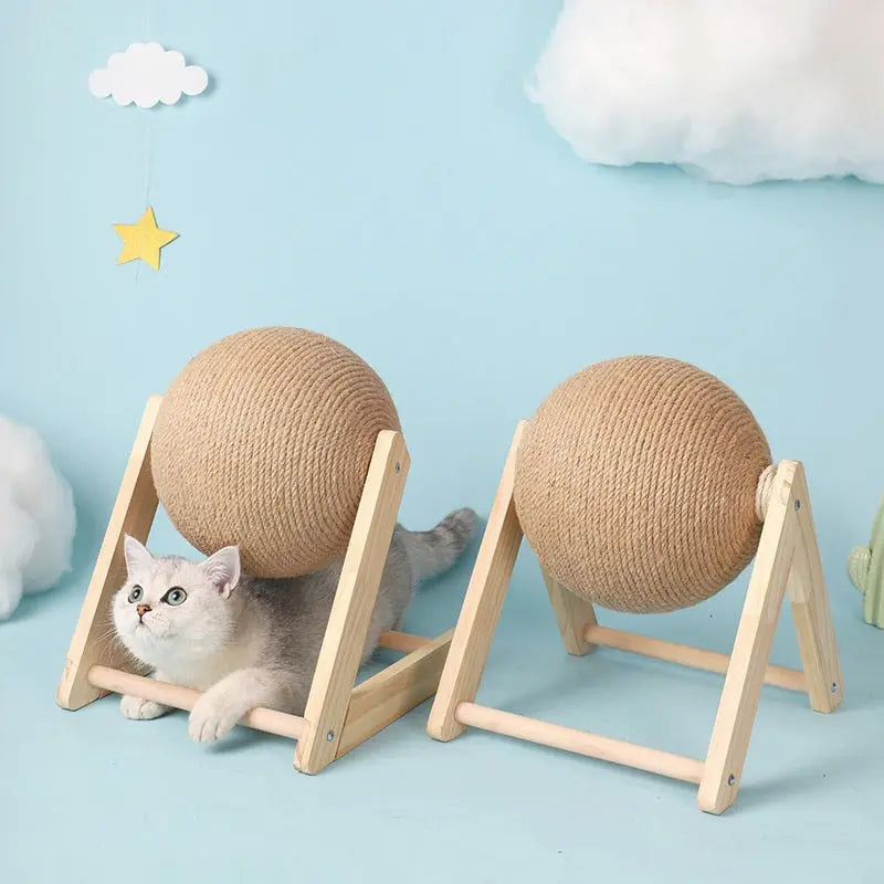 Cat Scratching Ball Toy Kitten Sisal Rope Ball Board Grinding Paws Toys Cats Scratcher Wear-resistant Pet Furniture supplies CAN