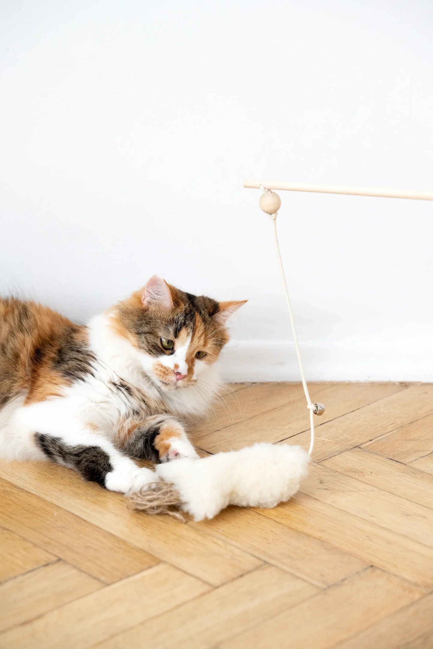 Natural Sheepskin Cat Toy: Fish Mellow Pet Store