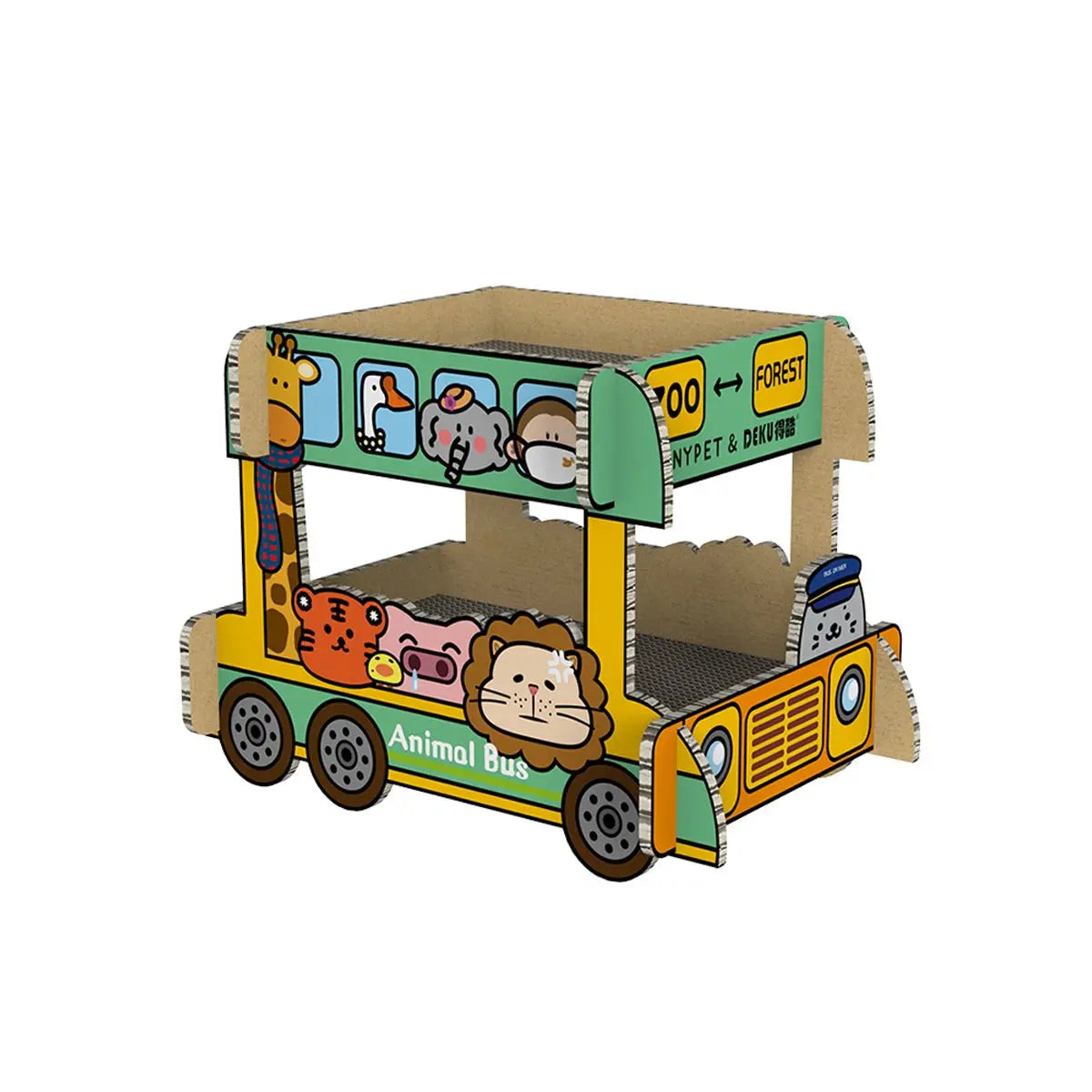 Animal Bus Green Cat Scratching Board Tiny Pet