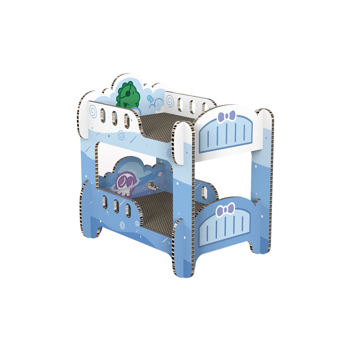 Boys' Dormitory Blue Cat Scratching Board Tiny Pet