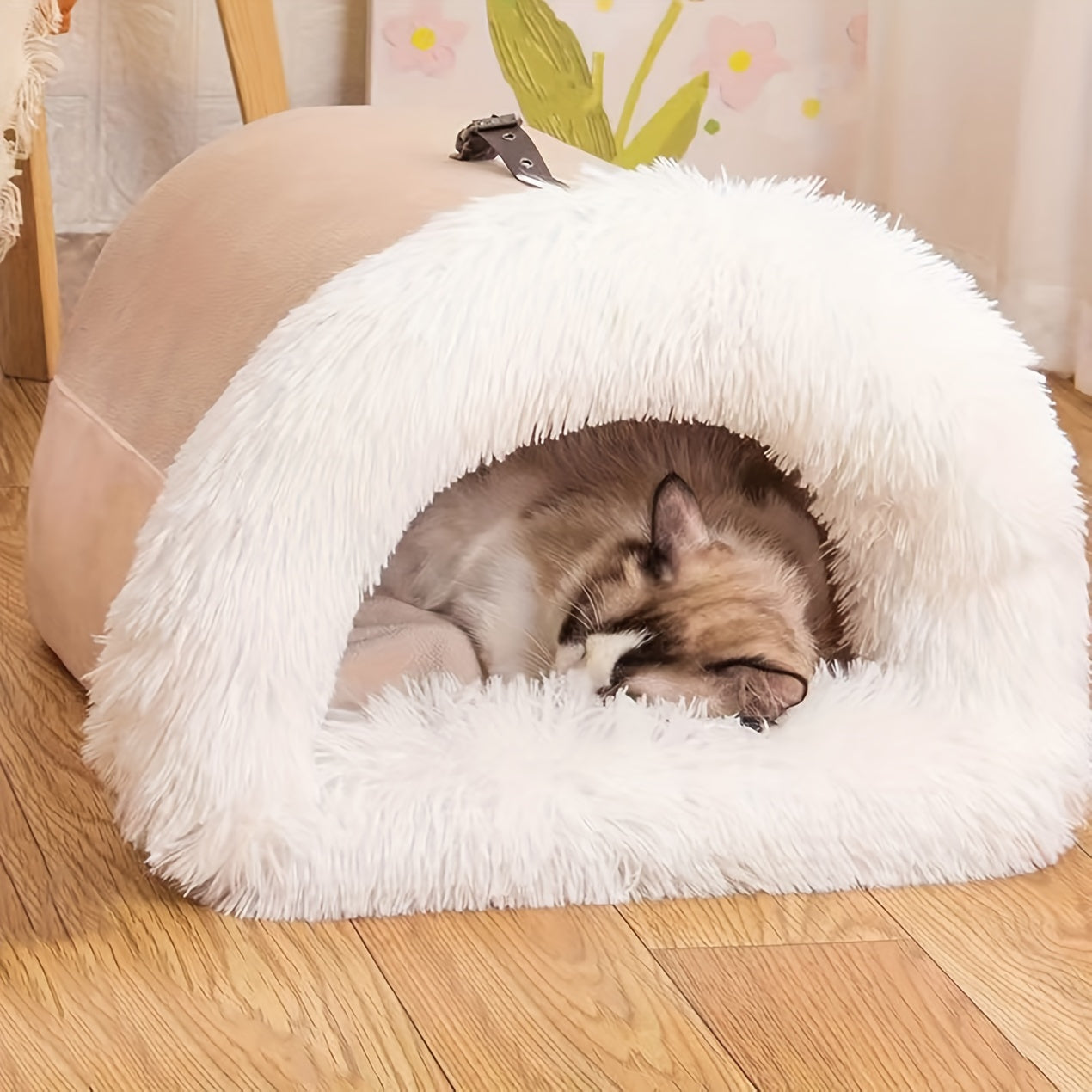Warm Plush Cat Nest Bed for Winter Comfort TM