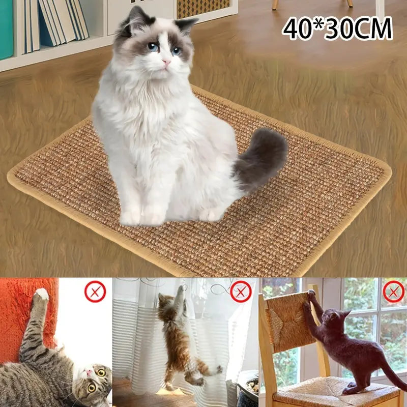 Premium Natural Sisal Cat Scratcher Mat: Durable Protection for Your Furniture CAN