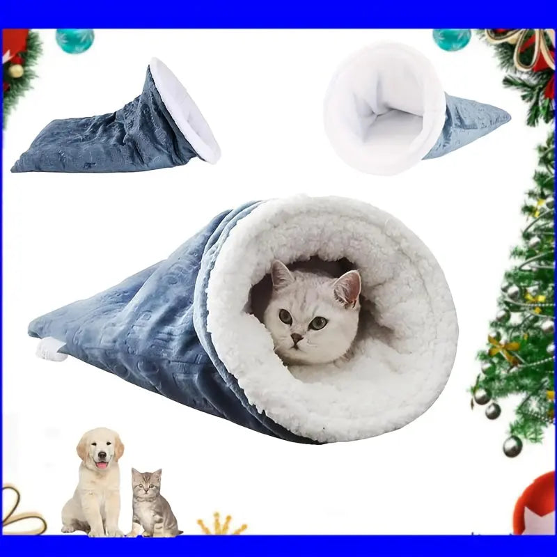 Soft Plush Cat Sleeping Bag Wrap Sack TM