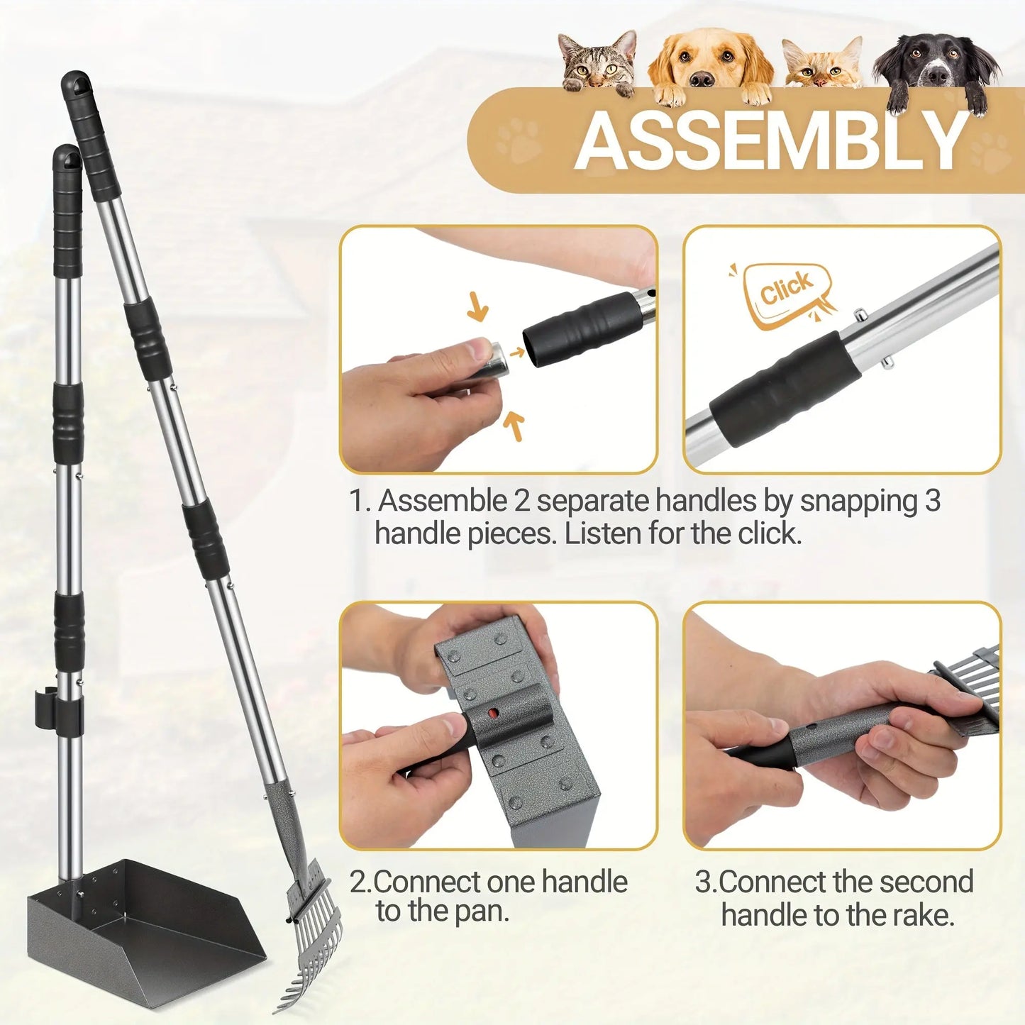 Dog Pooper Stainless Steel Scooper Set TM