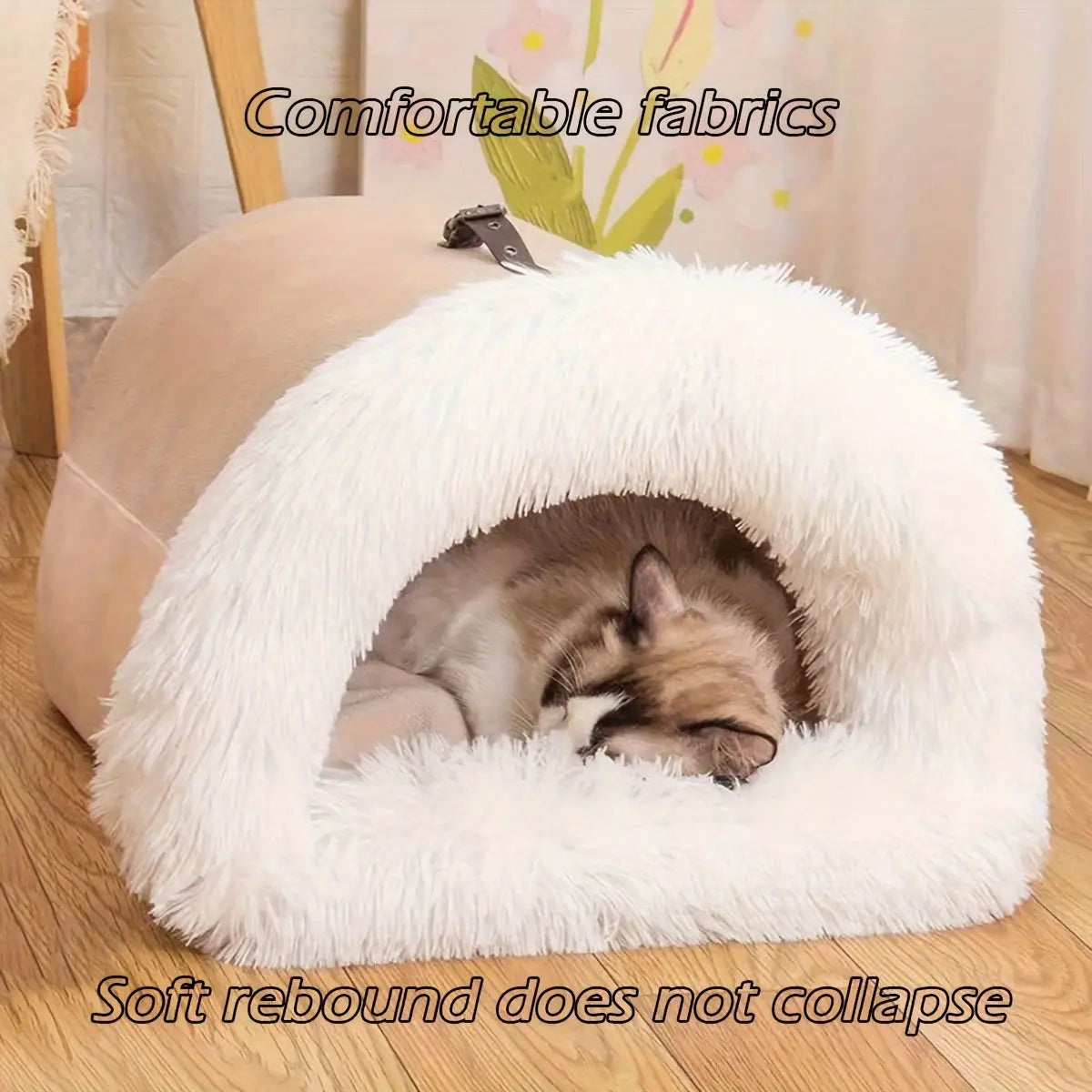 Warm Plush Cat Nest Bed for Winter Comfort TM