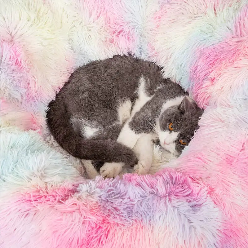 Cozy Plush Cat Tunnel Nest with Hanging Ball Toy - Perfect Kitten Hideaway TM