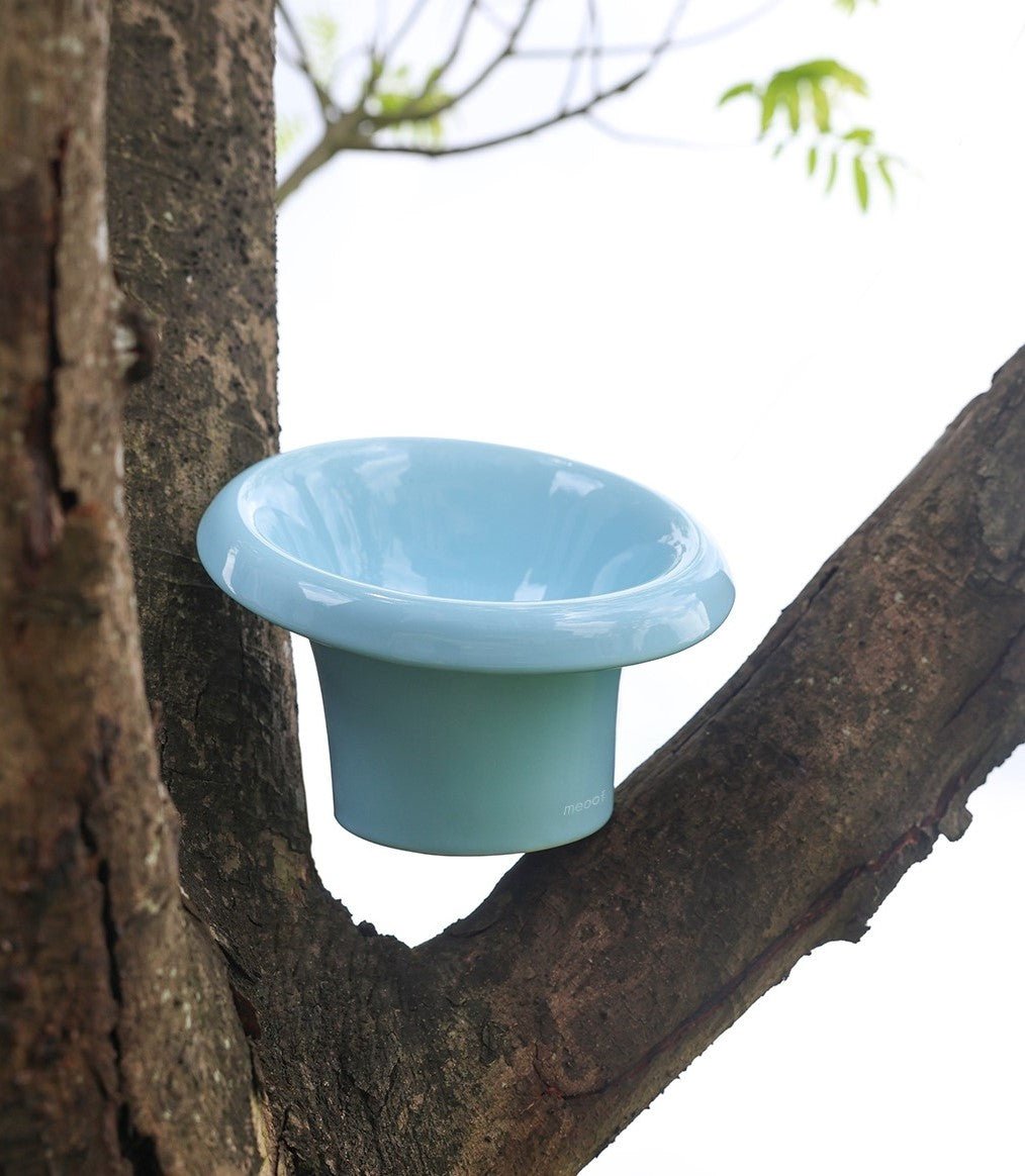 Fafa Elevated Ceramic Pet Bowl Meoof