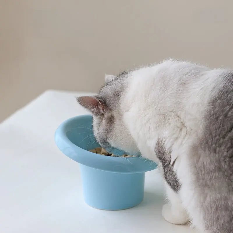 Fafa Elevated Ceramic Pet Bowl Meoof