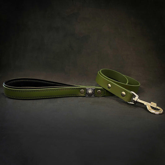 The "Eros" Green Leash 1 inch wide BESTIA