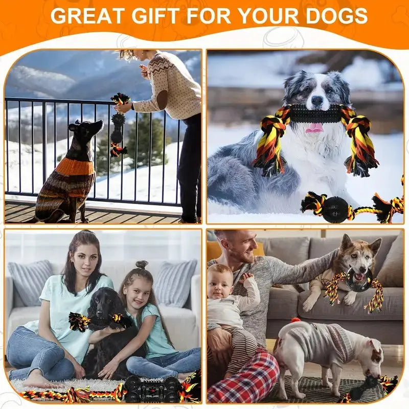 Dog Chew Toys for Small Breeds Rubber (6pcs) LPT