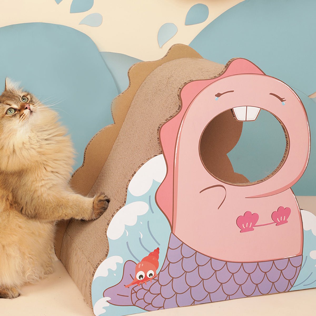 Little Dinosaur Pink Cat Scratching Board Tiny Pet