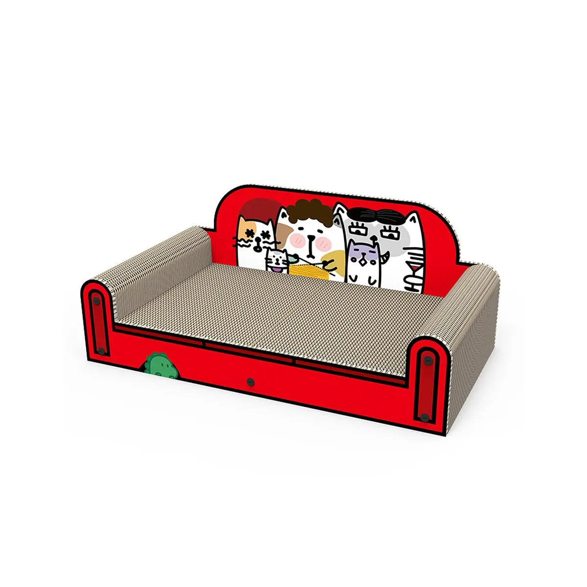 One Family Red Large Sofa Cat Scratching Board Tiny Pet