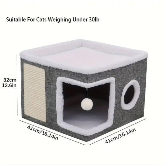 Double-Layer Cat Bed Cave Sofa TM