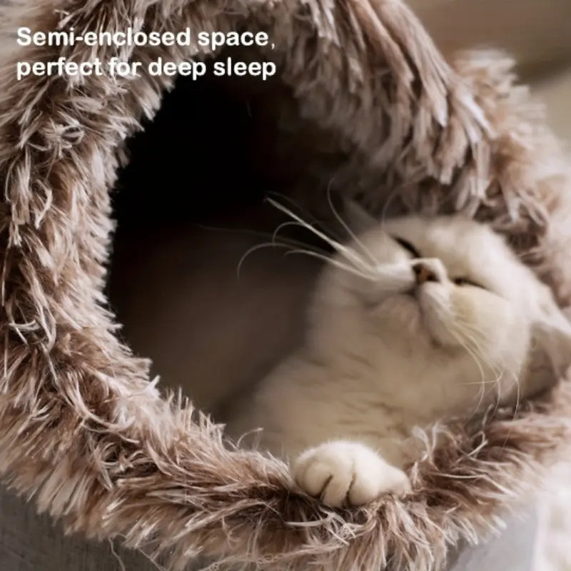 Donut Plush Cat Bed Cozy Cradle Nest LPT
