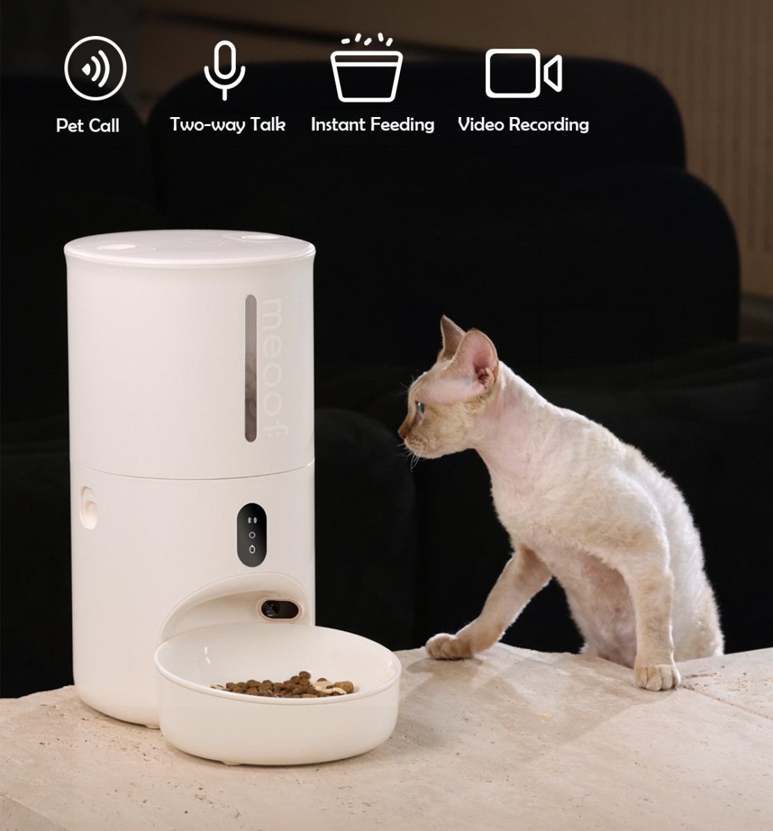 Smart Automatic Pet Feeder with Camera & App Control - 4L Capacity Meoof